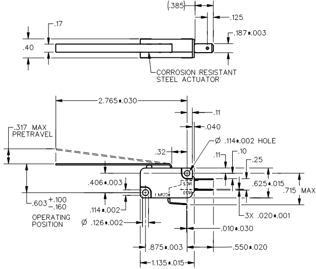 Basic Switches Honeywell V7-6A17D8-057 Basic Switches Honeywell V7-6A17D8-057