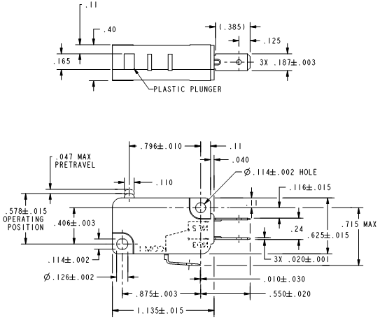 Basic Switches Honeywell V7-6B19D8 Basic Switches Honeywell V7-6B19D8