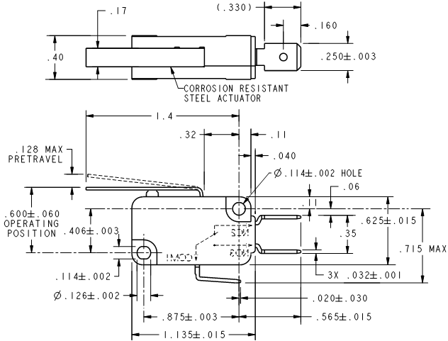 Basic Switches Honeywell V7-6B19E9-022 Basic Switches Honeywell V7-6B19E9-022