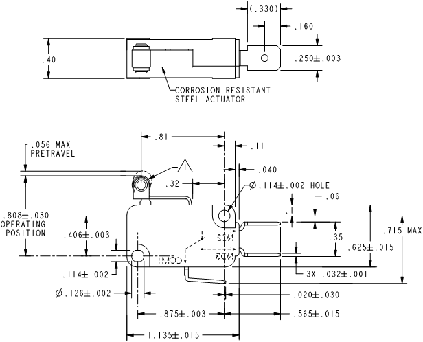 Basic Switches Honeywell V7-6B19E9-201 Basic Switches Honeywell V7-6B19E9-201