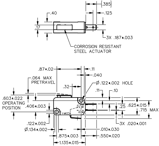 Basic Switches Honeywell V7-6C18D8-002 Basic Switches Honeywell V7-6C18D8-002