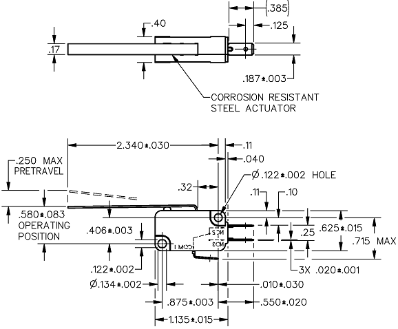 Basic Switches Honeywell V7-6C18D8-048 Basic Switches Honeywell V7-6C18D8-048