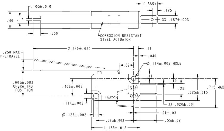Basic Switches Honeywell V7-7B17D8-073 Basic Switches Honeywell V7-7B17D8-073
