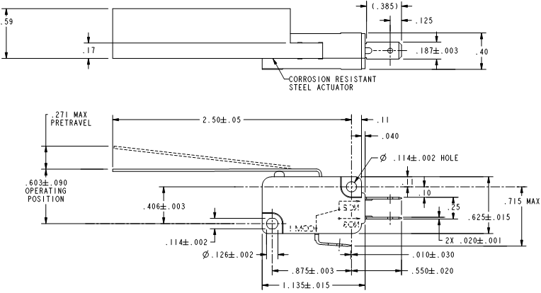 Basic Switches Honeywell V7-7B19D8-640 Basic Switches Honeywell V7-7B19D8-640