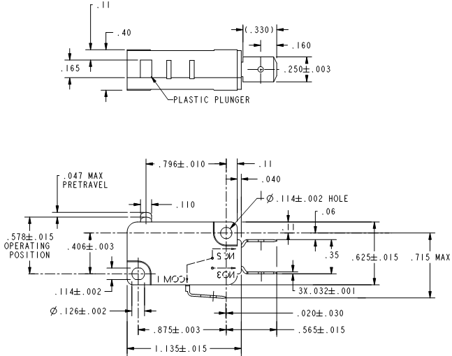 Basic Switches Honeywell V7-7B19E9 Basic Switches Honeywell V7-7B19E9