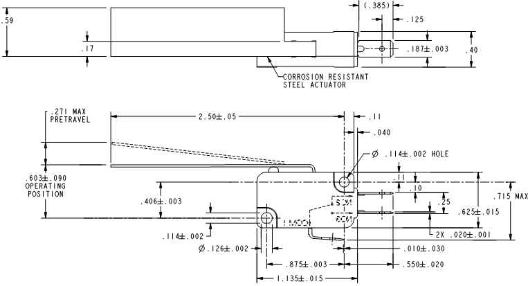 Basic Switches Honeywell V7-7C19D8-640 Basic Switches Honeywell V7-7C19D8-640