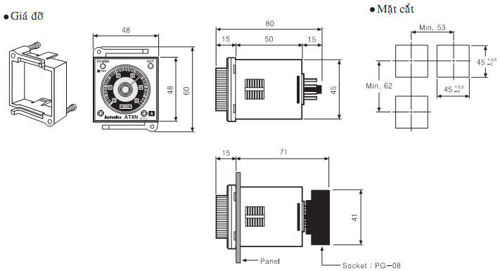 Bộ đặt thời gian đa chức năng Autonic AT8N Bộ đặt thời gian đa chức năng Autonic AT8N