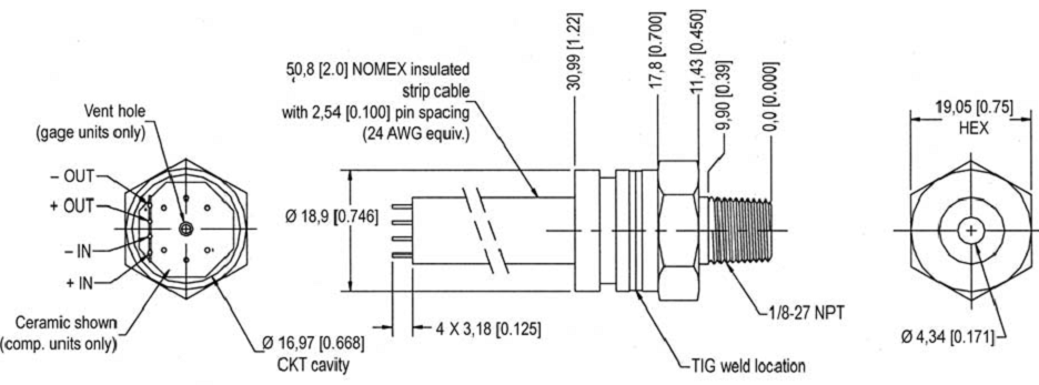 Cảm biến áp suất cao Honeywell 19C005PG4L 