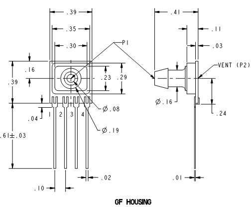 Cảm biến áp suất thấp Honeywell CPX150GF Cảm biến áp suất thấp Honeywell CPX150GF