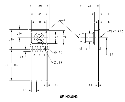 Cảm biến áp suất thấp Honeywell CPX15AF Cảm biến áp suất thấp Honeywell CPX15AF