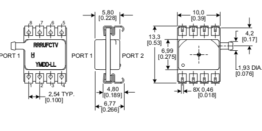 Cảm biến áp suất thấp Honeywell HSCMRNN001BGAA5 Cảm biến áp suất thấp Honeywell HSCMRNN001BGAA5