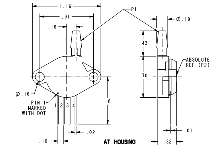 Cảm biến áp suất thấp Honeywell XPC30ATC Cảm biến áp suất thấp Honeywell XPC30ATC