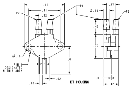 Cảm biến áp suất thấp Honeywell XPC30DTC Cảm biến áp suất thấp Honeywell XPC30DTC