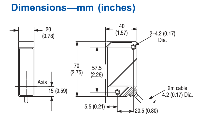 Cảm biến quang Allen-Bradley 42BT-B1LBSN-A2 Cảm biến quang Allen-Bradley 42BT-B1LBSN-A2