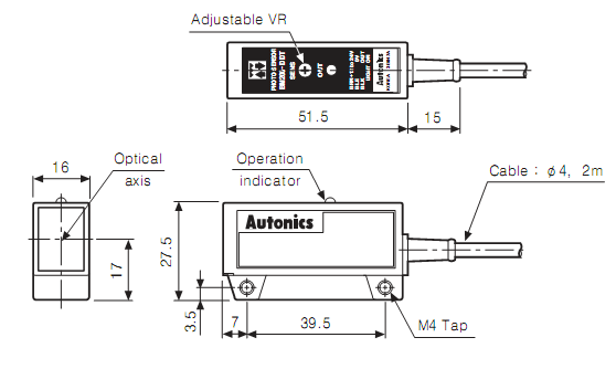 Cảm biến quang Autonics BM3M-TDT