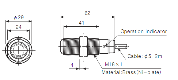 Cảm biến quang Autonics BR20M-TDTL