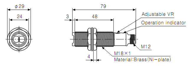 Cảm biến quang Autonics BR3M-MDT-C Cảm biến quang Autonics BR3M-MDT-C