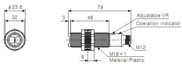 Cảm biến quang Autonics BRP3M-MDT-C