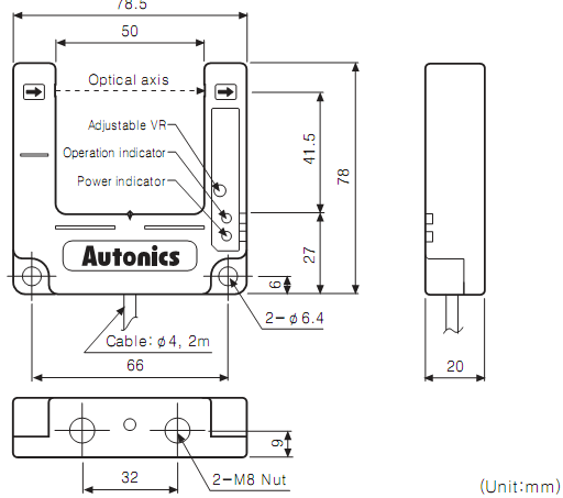 Cảm biến quang Autonics BUP-50-P 