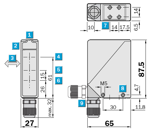 Cảm biến quang Sick WT24-2B410 Cảm biến quang Sick WT24-2B410
