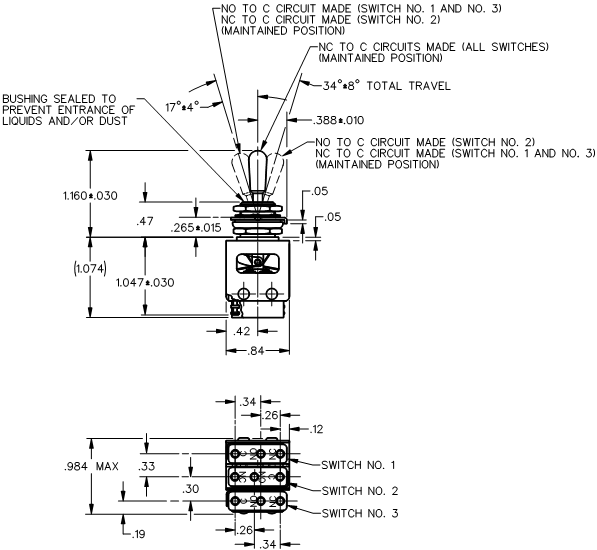 Công tắc chuyển mạch Micro switches toggle 31AT140-T2