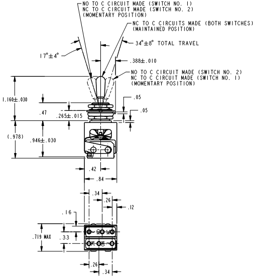 Công tắc chuyển mạch Micro switches toggle 31AT43-T