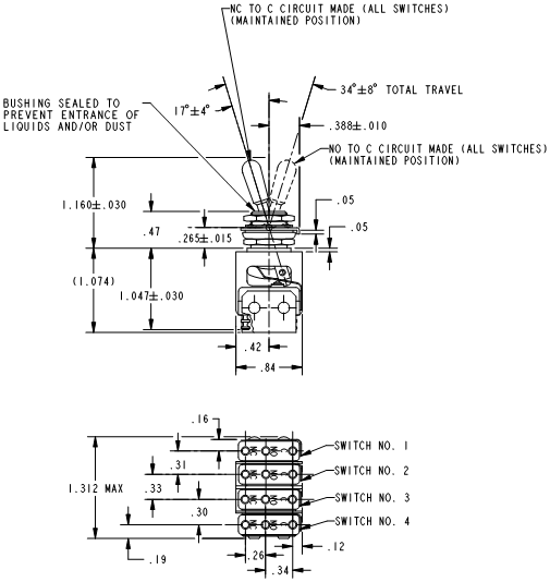 Công tắc chuyển mạch Micro switches toggle 32AT23-T2