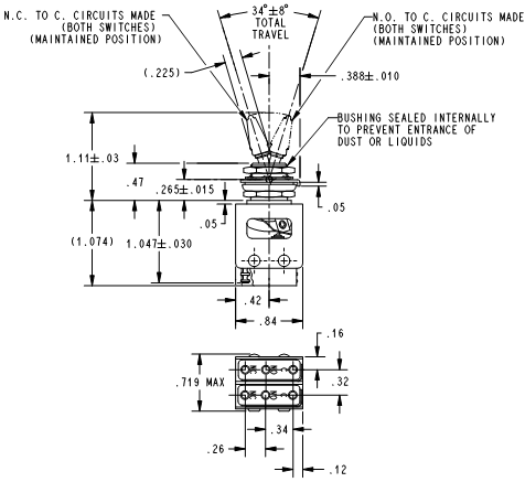 Công tắc chuyển mạch Micro switches toggle 32AT444-T2