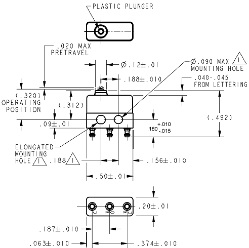 Công tắc hành trình Honeywell 13SX96-T Công tắc hành trình Honeywell 13SX96-T