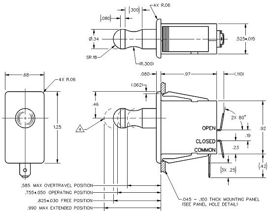 Công tắc hành trình Honeywell 1DM435 Công tắc hành trình Honeywell 1DM435