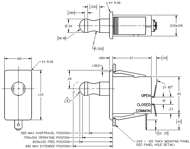Công tắc hành trình Honeywell 1DM437 Công tắc hành trình Honeywell 1DM437