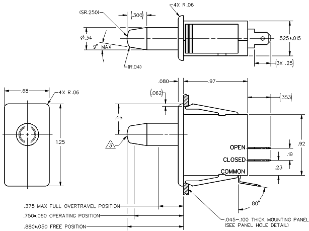 Công tắc hành trình Honeywell 1DM57 Công tắc hành trình Honeywell 1DM57