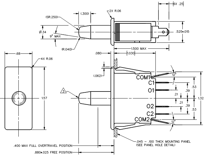 Công tắc hành trình Honeywell 2DM1 Công tắc hành trình Honeywell 2DM1