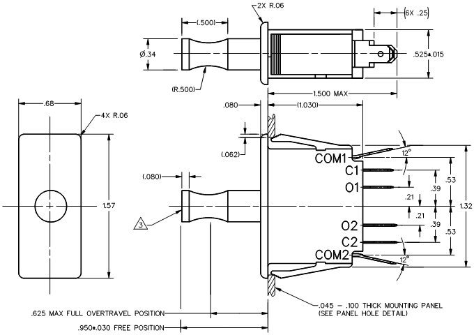 Công tắc hành trình Honeywell 2DM301 Công tắc hành trình Honeywell 2DM301