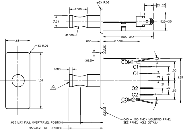 Công tắc hành trình Honeywell 2DM310 Công tắc hành trình Honeywell 2DM310