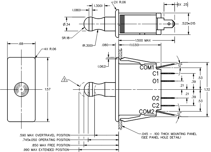 Công tắc hành trình Honeywell 2DM409 Công tắc hành trình Honeywell 2DM409