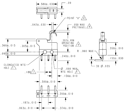 Công tắc hành trình Honeywell 311SX146-H391 Công tắc hành trình Honeywell 311SX146-H391