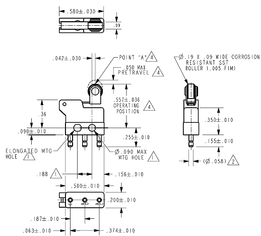 Công tắc hành trình Honeywell 311SX64-H58 Công tắc hành trình Honeywell 311SX64-H58