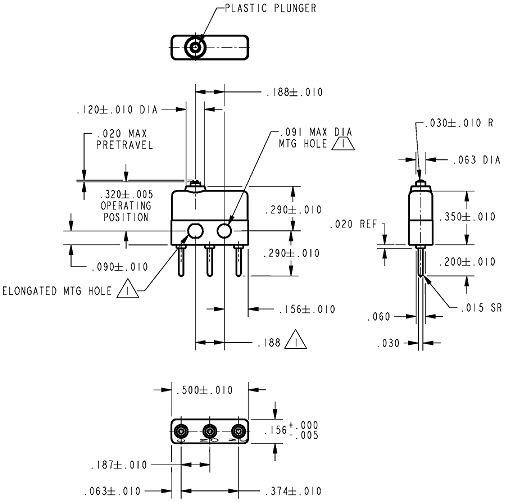 Công tắc hành trình Honeywell 91SX43 Công tắc hành trình Honeywell 91SX43