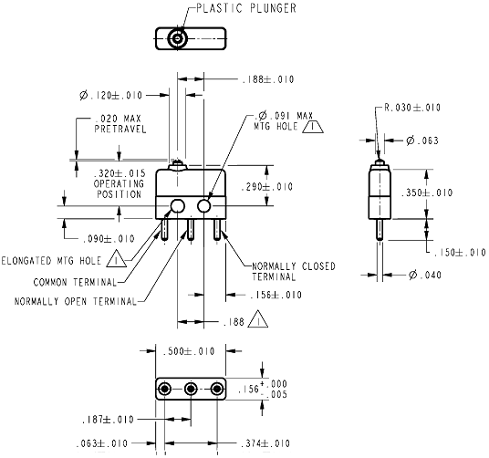 Công tắc hành trình Honeywell 91SX48 Công tắc hành trình Honeywell 91SX48