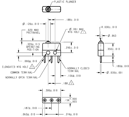 Công tắc hành trình Honeywell 91SX51 Công tắc hành trình Honeywell 91SX51
