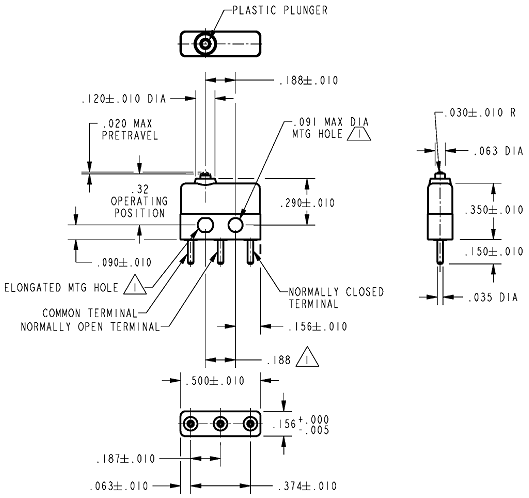 Công tắc hành trình Honeywell 93SX47 Công tắc hành trình Honeywell 93SX47