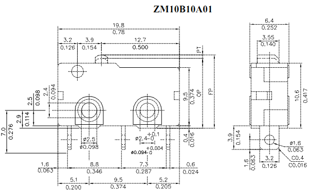 Công tắc hành trình Honeywell ZM10B10A01 Công tắc hành trình Honeywell ZM10B10A01