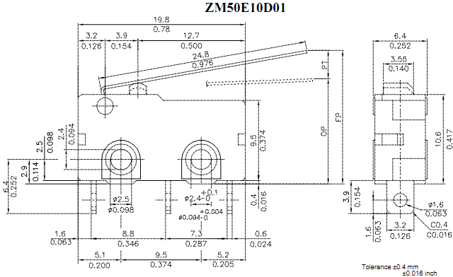 Công tắc hành trình Honeywell ZM50E10D01