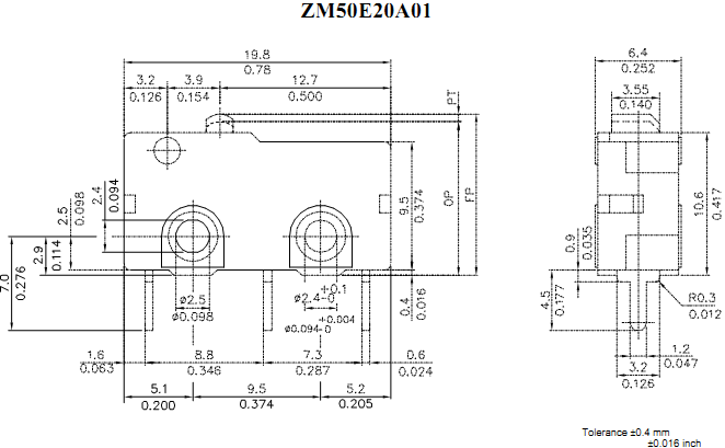 Công tắc hành trình Honeywell ZM50E20A01 Công tắc hành trình Honeywell ZM50E20A01