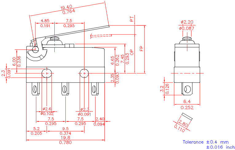 công tắc hành trình Honeywell ZW10E15CD1 công tắc hành trình Honeywell ZW10E15CD1