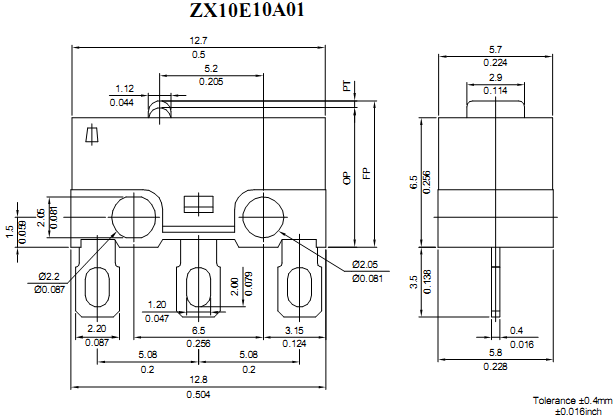Công tắc hành trình Honeywell ZX10E10A01 Công tắc hành trình Honeywell ZX10E10A01