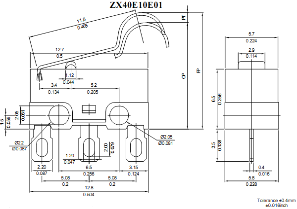 Công tắc hành trình Honeywell ZX40E10E01 Công tắc hành trình Honeywell ZX40E10E01