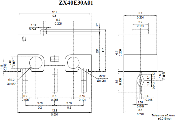 Công tắc hành trình Honeywell ZX40E30A01 Công tắc hành trình Honeywell ZX40E30A01