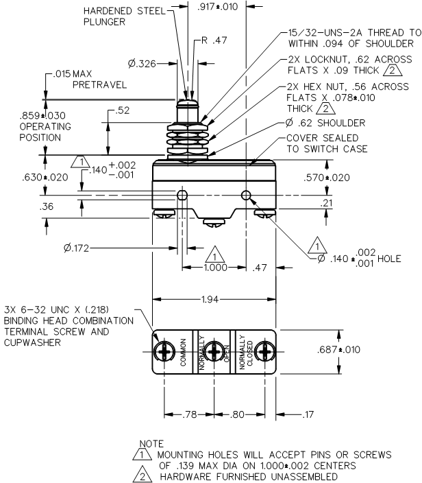 Công tắc hành trình snap BZ-2RQ1008-A2